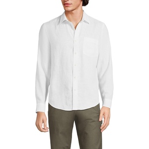 image:imageLands End Mens Long Sleeve Linen ShirtWhite