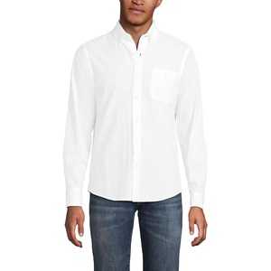 image:imageLands End Mens Long Sleeve Seersucker ShirtWhite