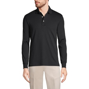 image:imageLands End Mens Long Sleeve Supima PoloBlack