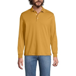 image:imageLands End Mens Long Sleeve Supima PoloDijon Gold