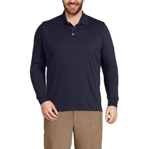 image:imageLands End Mens Long Sleeve Supima PoloRadiant Navy
