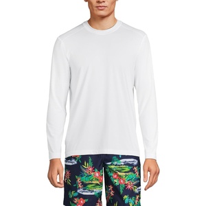 image:imageLands End Mens Long Sleeve Swim Tee Rash GuardWhite