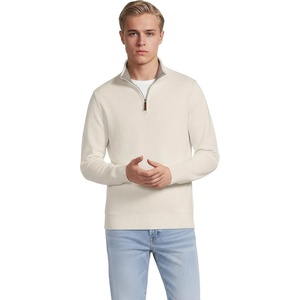image:imageLands End Mens Quarter Zip Pullover SweaterIvory Latte