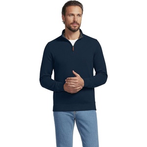 image:imageLands End Mens Quarter Zip Pullover SweaterRadiant Navy
