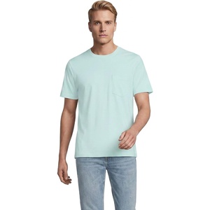 image:imageLands End Mens Short Sleeve AmericanGrown Supima Cotton Tee with PocketLight Seagrass