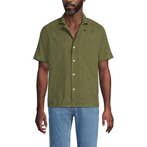 image:imageLands End Mens Short Sleeve Camp Collar Hawaiian ShirtArtichoke