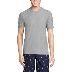 image:imageLands End Mens Short Sleeve Swim Tee Rash GuardGray Heather