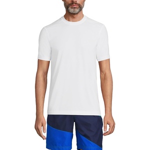 image:imageLands End Mens Short Sleeve Swim Tee Rash GuardWhite