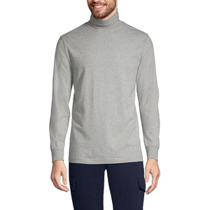 image:imageLands End Mens SuperT Cotton TurtleneckGray Heather