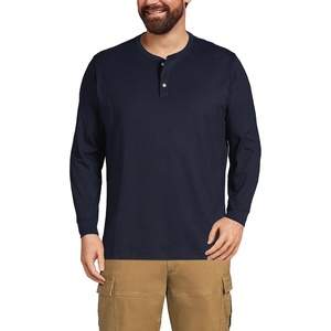 image:imageLands End Mens SuperT Long Sleeve Henley ShirtRadiant Navy