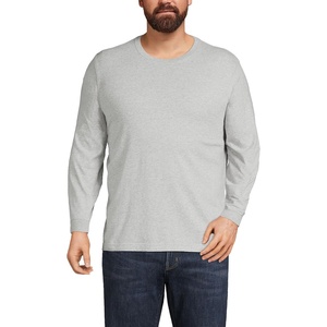 image:imageLands End Mens SuperT Long Sleeve TShirtGray Heather