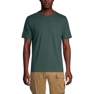 image:imageLands End Mens SuperT Short Sleeve TShirt with PocketDeep Woodland Green