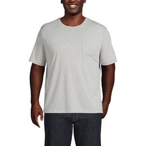 image:imageLands End Mens SuperT Short Sleeve TShirt with PocketGray Heather
