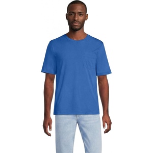 image:imageLands End Mens SuperT Short Sleeve TShirt with PocketMuted Cobalt Blue