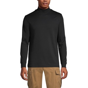image:imageLands End Mens Supima Cotton Mock TurtleneckBlack