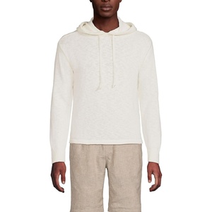 image:imageLands End Mens Textural Slub Hoodie SweaterIvory
