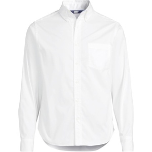 image:imageLands End Mens Wrinkle Resistant Dress ShirtWhite