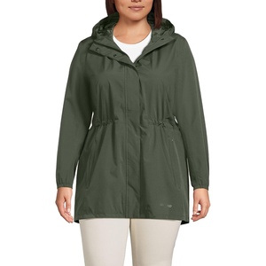 image:imageLands End Squall Packable Waterproof RaincoatRich Olive Green