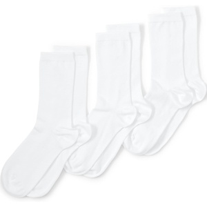 image:imageLands End Womens 3Pack Everyday Basic Crew SocksWhite