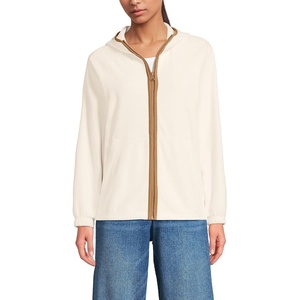 image:imageLands End Womens Anyweather RainDefense Fleece Full Zip JacketIvory Latte