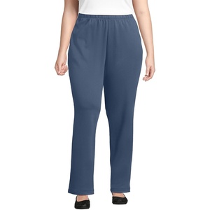 image:imageLands End Womens Cotton Knit Pull On PantsNightfall Blue