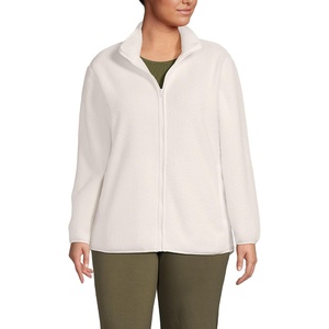 image:imageLands End Womens Cozy Sherpa Full Zip Fleece JacketIvory