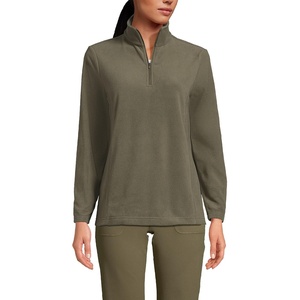 image:imageLands End Womens Fleece Quarter Zip PulloverForest Moss