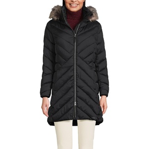 image:imageLands End Womens Insulated Cozy Fleece Lined Primaloft CoatBlack
