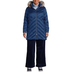 image:imageLands End Womens Insulated Cozy Fleece Lined Primaloft CoatDeep Sea Navy