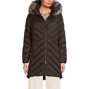 image:imageLands End Womens Insulated Cozy Fleece Lined Primaloft CoatRich Coffee