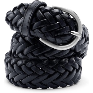 image:imageLands End Womens Leather Braided BeltBlack