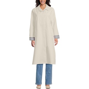 image:imageLands End Womens Mac CoatOatmealPlaid