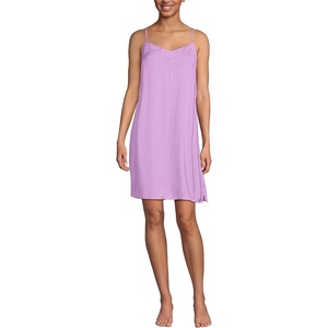 image:imageLands End Womens Matte Satin 2 Piece Pajama Set  Nightgown and RobeBlack Large Watercolor Floral