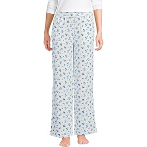 image:imageLands End Womens Pointelle Sleep PantsIvoryBlue Dainty Floral