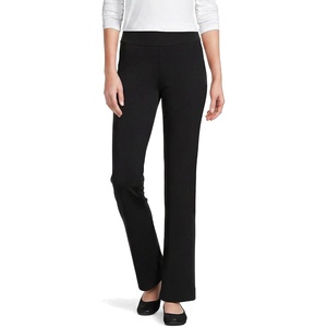 image:imageLands End Womens Straight Leg Knit PantsBlack