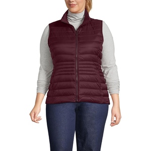 image:imageLands End Womens Wanderweight Packable Ultralight Down VestLush Burgundy