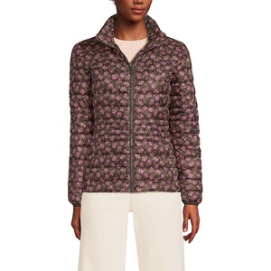 image:imageLands End Womens Wanderweight Ultralight Packable Down JacketRich Coffee Ikat Floral