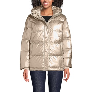 image:imageLands End Womens Wide Channel 600 Down Puffer JacketGold Shine