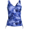 image:imageChlorine Resistant Underwire Tankini Swimsuit TopDeep Sea Navy Tie Dye Palm