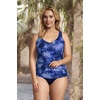 image:imageChlorine Resistant Underwire Tankini Swimsuit TopDeep Sea Navy Tie Dye Palm