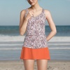 image:imageChlorine Resistant Underwire Tankini Swimsuit TopWhite Retro Paisley