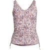 image:imageChlorine Resistant Underwire Tankini Swimsuit TopWhite Retro Paisley