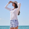 image:imageLands End Womens 3 Inch Board ShortsWhiteBlue Vintage Floral