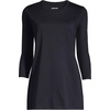 image:imageLands End Womens 34 Sleeve Supima Cotton Crewneck TunicBlack