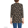 image:imageLands End Womens 34 Sleeve Supima Cotton Crewneck TunicBlack Meadow Floral