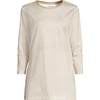 image:imageLands End Womens 34 Sleeve Supima Cotton Crewneck TunicChampagne Micro Stripe