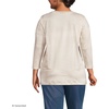 image:imageLands End Womens 34 Sleeve Supima Cotton Crewneck TunicChampagne Micro Stripe