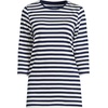 image:imageLands End Womens 34 Sleeve Supima Cotton Crewneck TunicDeep Sea Navy Even Stripe