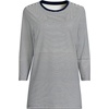 image:imageLands End Womens 34 Sleeve Supima Cotton Crewneck TunicDeep SeaIvory Micro Stripe