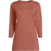 image:imageLands End Womens 34 Sleeve Supima Cotton Crewneck TunicEarthen Clay